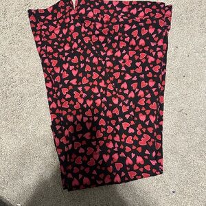 Torrid Black and Red Heart Leggings